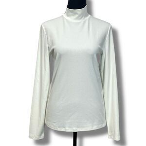 New Banana Republic Turtleneck Long Sleeve Top Size Medium Ivory White Women’s